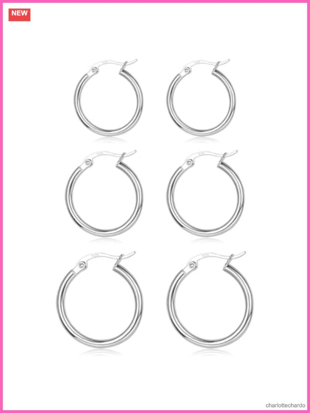 14k Gold Plated Hoop Earrings Set Hypoallergenic Stainless Steel Huggie